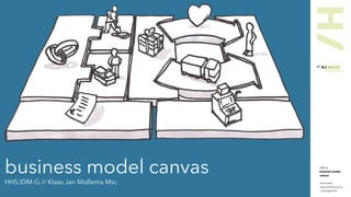 business model canvas
HHS:IDM-G // Klaas Jan Mollema Msc
IDM-G
business model
canvas
informatie
dienstverlening en
-management
 