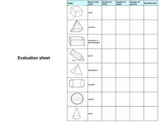 8
Evaluation sheet
 