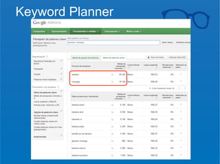 João Gabriel da Fonseca @jgdafonseca 
Keyword Planner 
Curso de SEO 
 