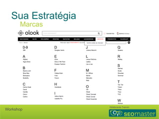 Sua Estratégia 
Marcas 
Hildebrando Trannin Workshop 
 