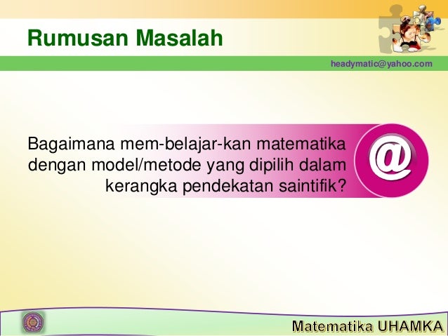 Desain Pembelajaran Matematika dalam Kerangka Pendekatan 
