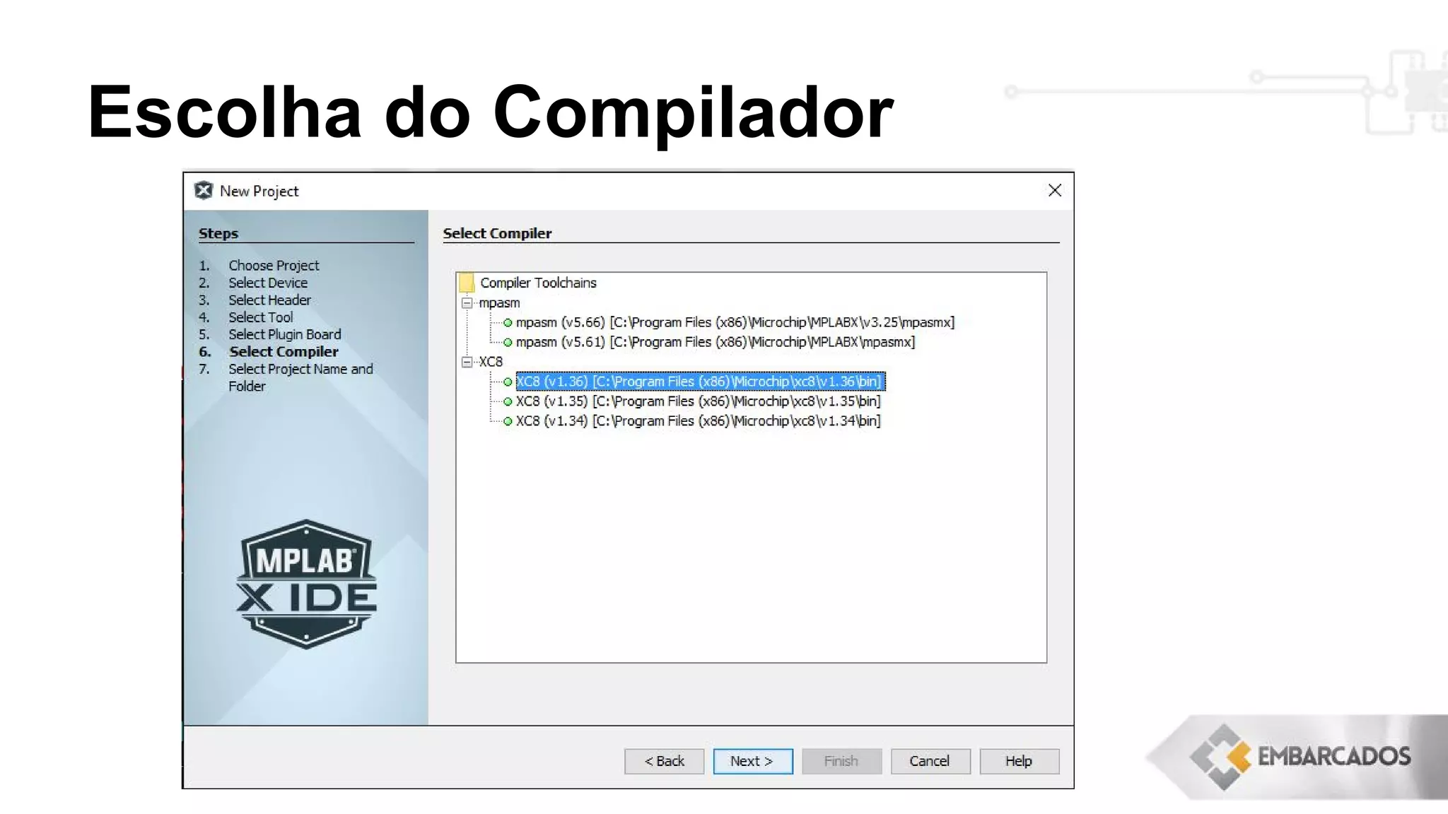 Escolha do Compilador
 