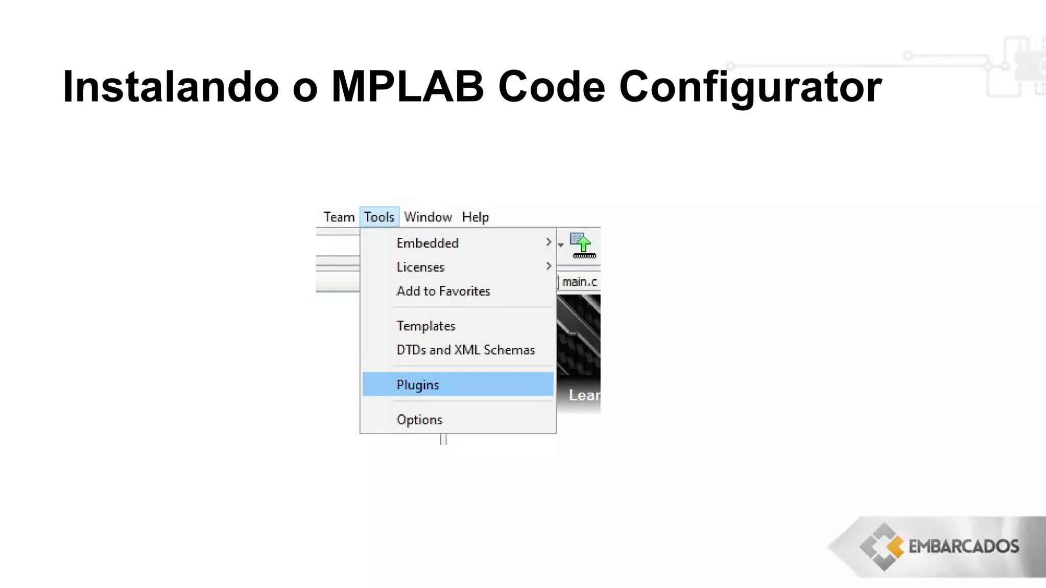 Instalando o MPLAB Code Configurator
 