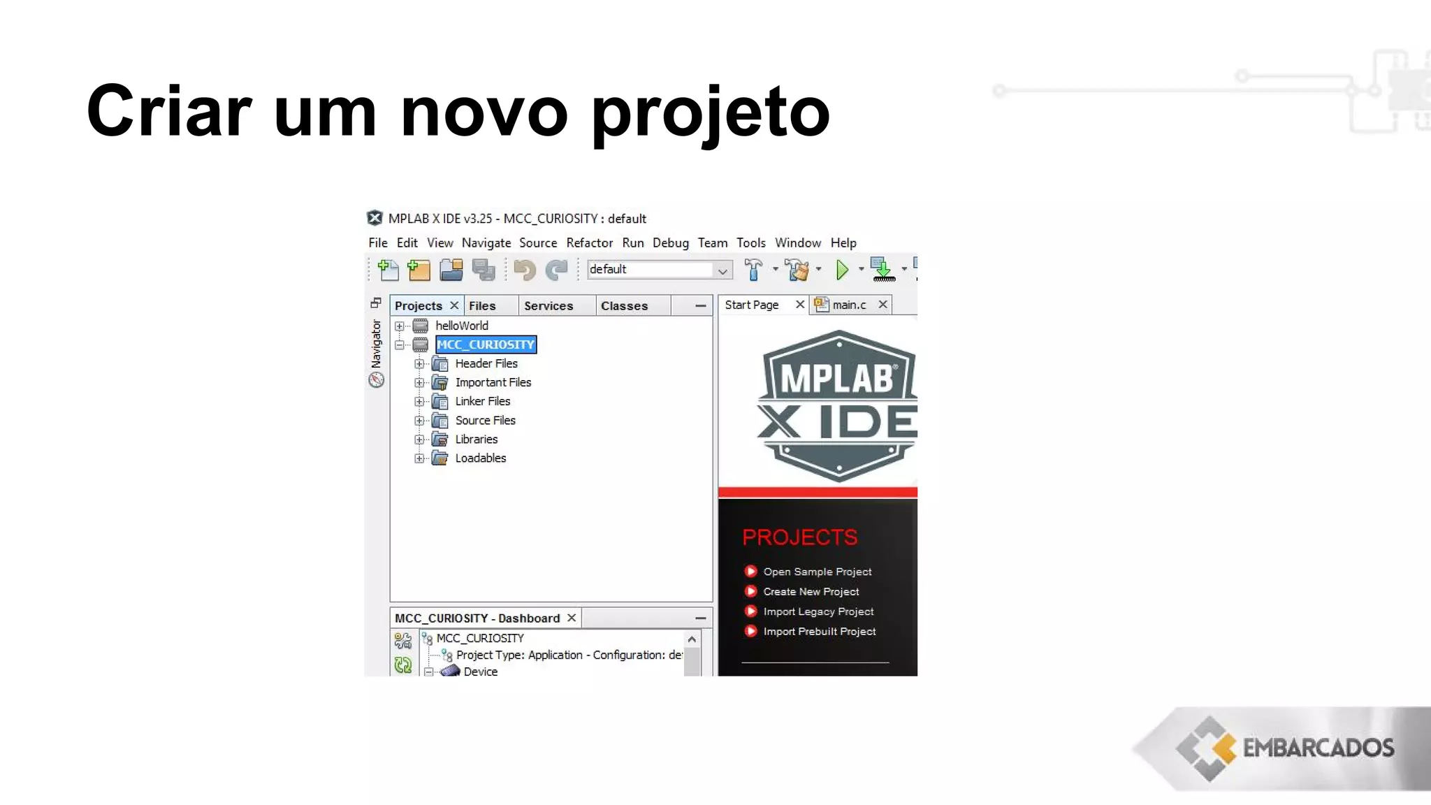 Criar um novo projeto
 