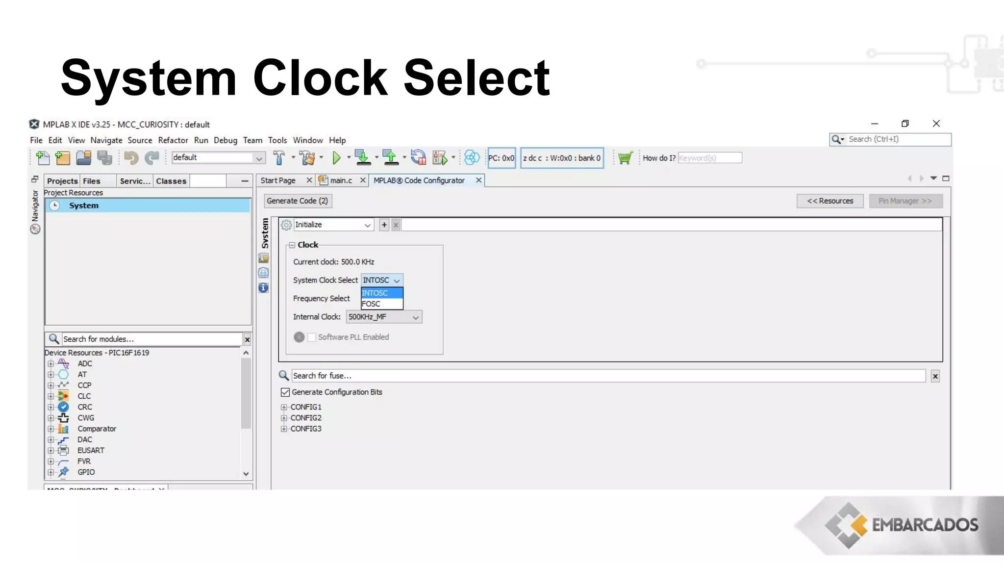 System Clock Select
 