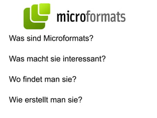 Microformats Theorie 