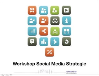 Workshop Social Media Strategie

vrijdag 7 oktober 2011
 