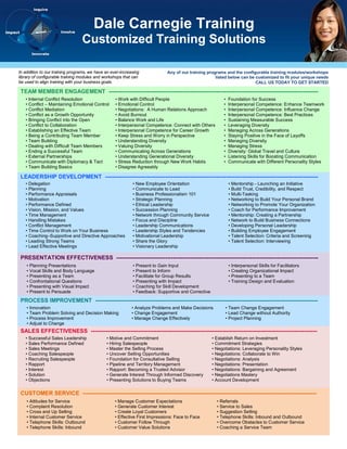 Comprehensive & Customizable Dale Carnegie Workshops | PDF