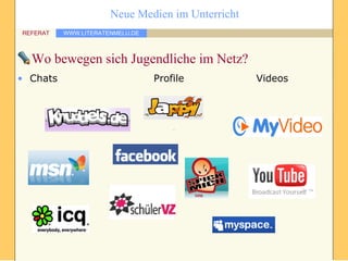 Wo bewegen sich Jugendliche im Netz? Chats Profile Videos 