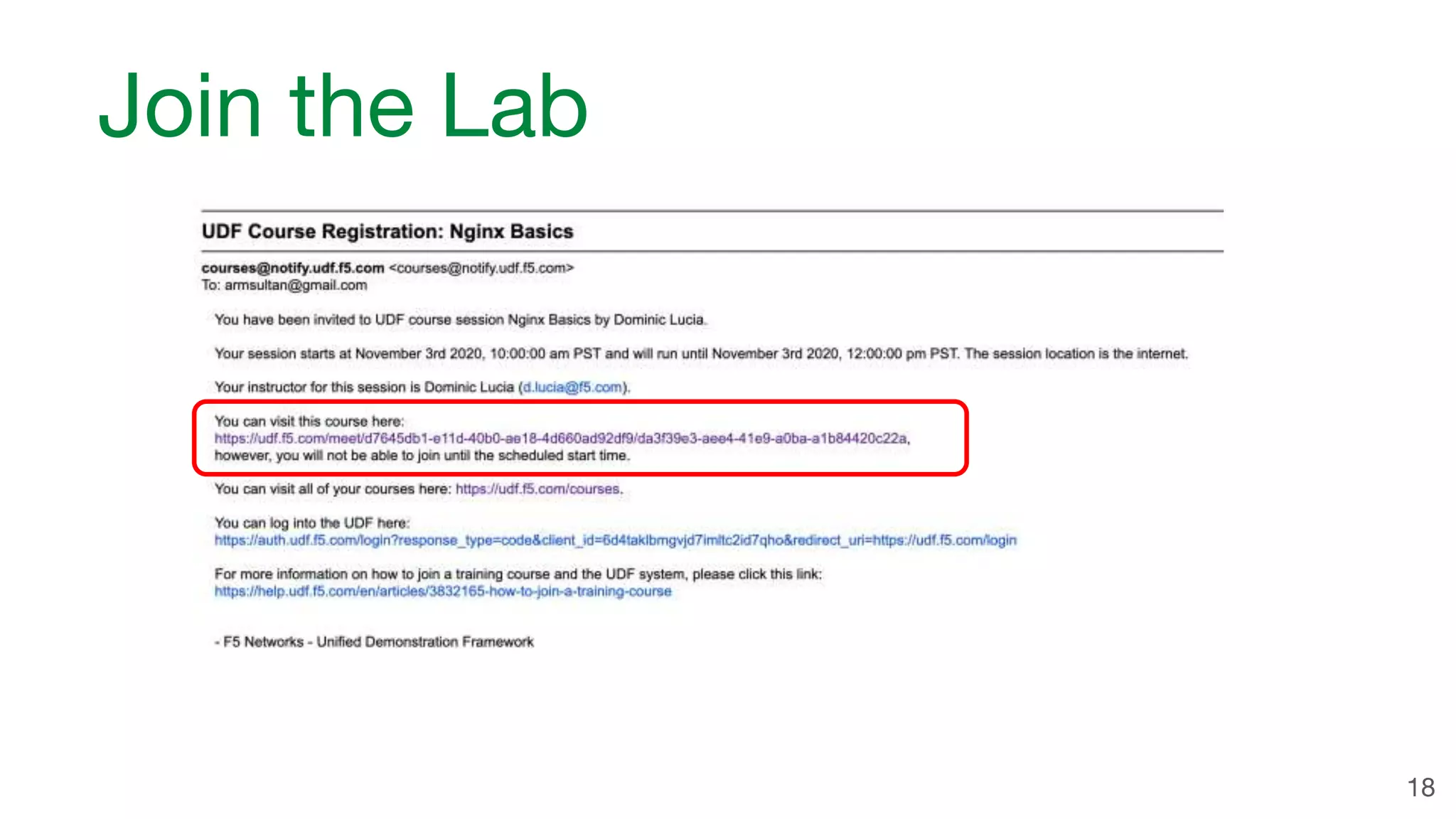 Join the Lab 18 