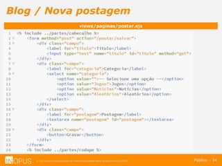 © 2016 Inopus ou Inopus Soluções são referencias a empresa Michel Zarzour Filho 41217787828.
Blog / Nova postagem
Público – 34
views/paginas/postar.ejs
 