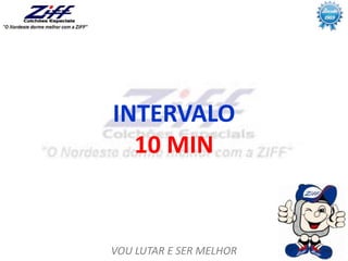 VOU LUTAR E SER MELHOR
INTERVALO
10 MIN
 