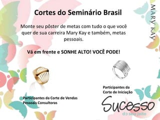As 5 Maneiras de VenderNo Rosto:	- Sessões de Cuidados com a Pele - Sessões de Beleza para demonstrar os produtos de Cuidados com a Pele com grupos de 4 a 6 pessoas	- Sessão de Maquiagem	- Sessão de FragrânciasFacial - Sessões de beleza para demonstrar os produtos de Cuidados com a Pele para 1 ou 2 pessoasNo Caminho - Visitas com duração de aproximadamente 15 minutos para demonstrar qualquer produto.Na Linha - Contato com clientes por telefone ou e-mail	No Papel - Compartilhar os produtos por meio dos materiais impressos da Companhia, como o The Look e o Folheto Beleza com amostra.No Show - Reuniões para expor lançamentos ou kits de produtos e fidelizar “Clientes para Sempre”.