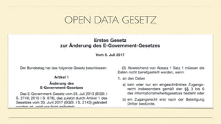 OPEN DATA GESETZ
 