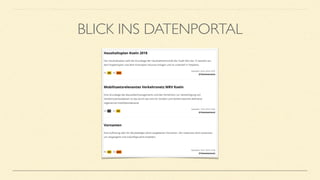 BLICK INS DATENPORTAL
 