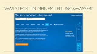 WAS STECKT IN MEINEM LEITUNGSWASSER?
 