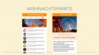 WEIHNACHTSMÄRKTE
 