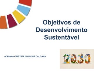 Objetivos de
Desenvolvimento
Sustentável
ADRIANA CRISTINA FERREIRA CALDANA
 