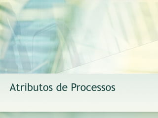 Atributos de Processos 