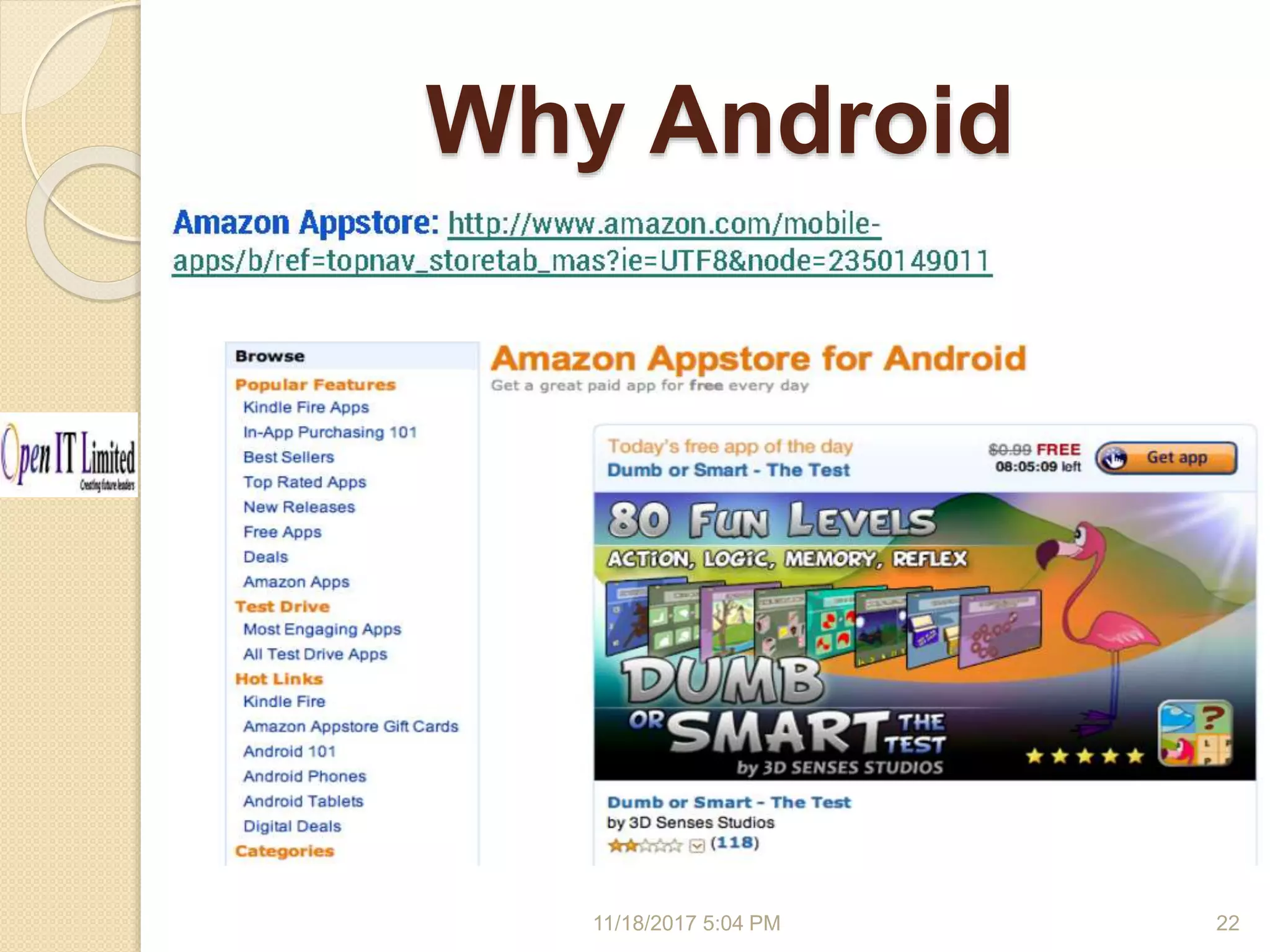 Why Android 11/18/2017 5:04 PM 22 