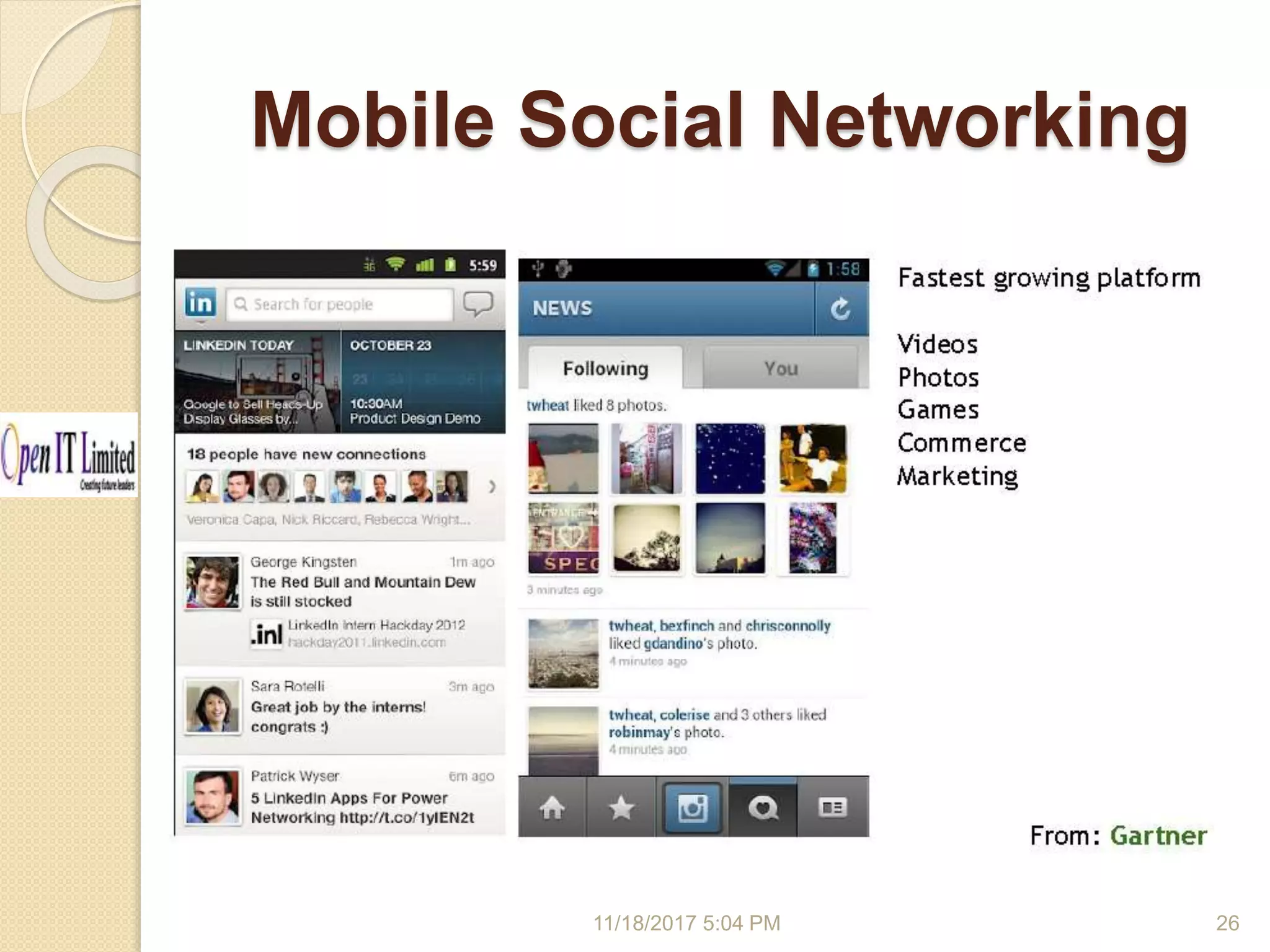 Mobile Social Networking 11/18/2017 5:04 PM 26 