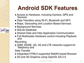 Workshop on android apps development | PPTX