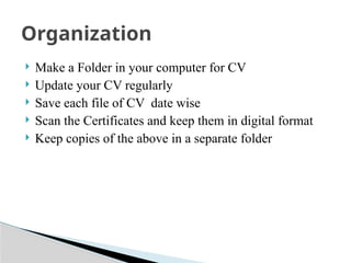 Update Cv File Comprehensive Workshop on How to Write an Effective CV and Resume | PPTX
