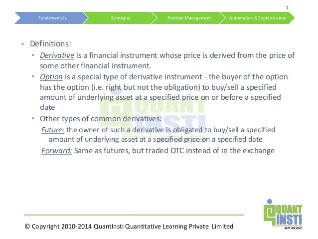 Quantitative options strategies