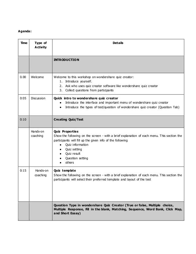 Workshop On Quiz Creator