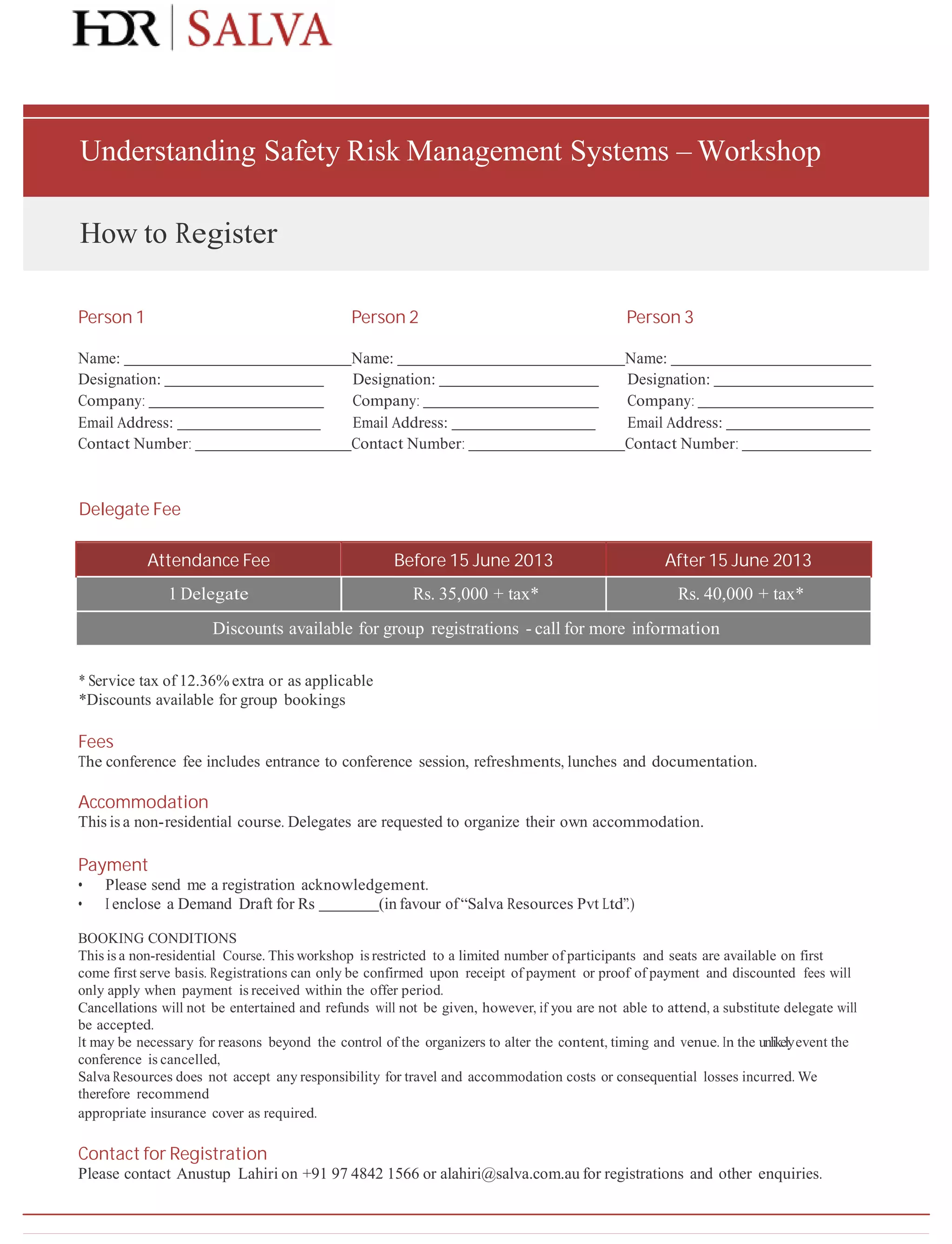 Workshop on understanding safety risk management system | PDF
