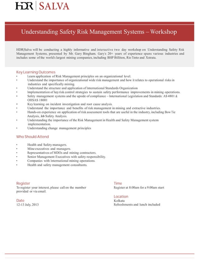 Workshop on understanding safety risk management system | PDF