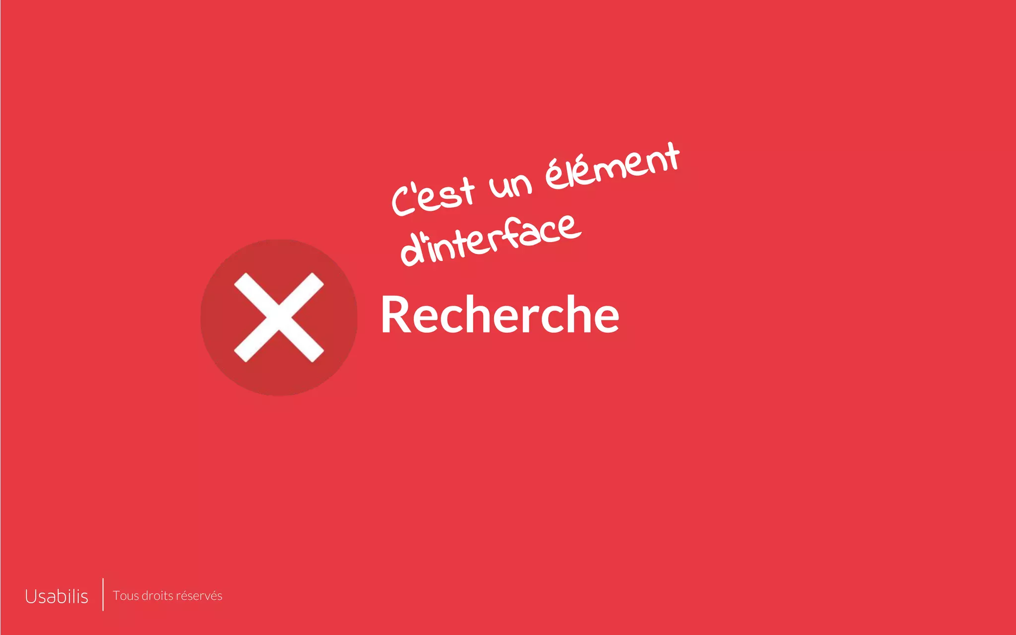 Recherche
C’est un élément
d’interface
Tous droits réservés
 