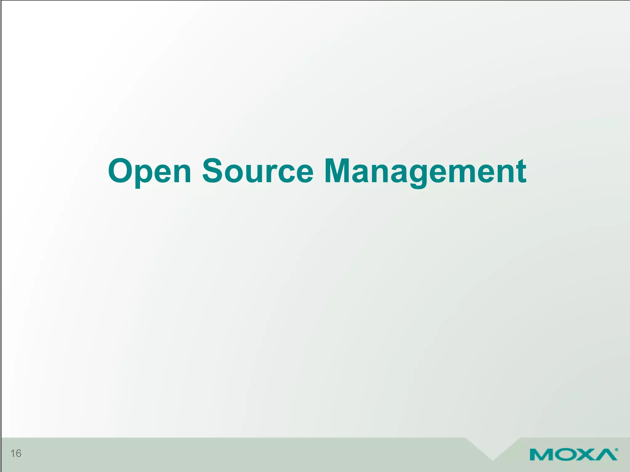Open Source Management
16
 