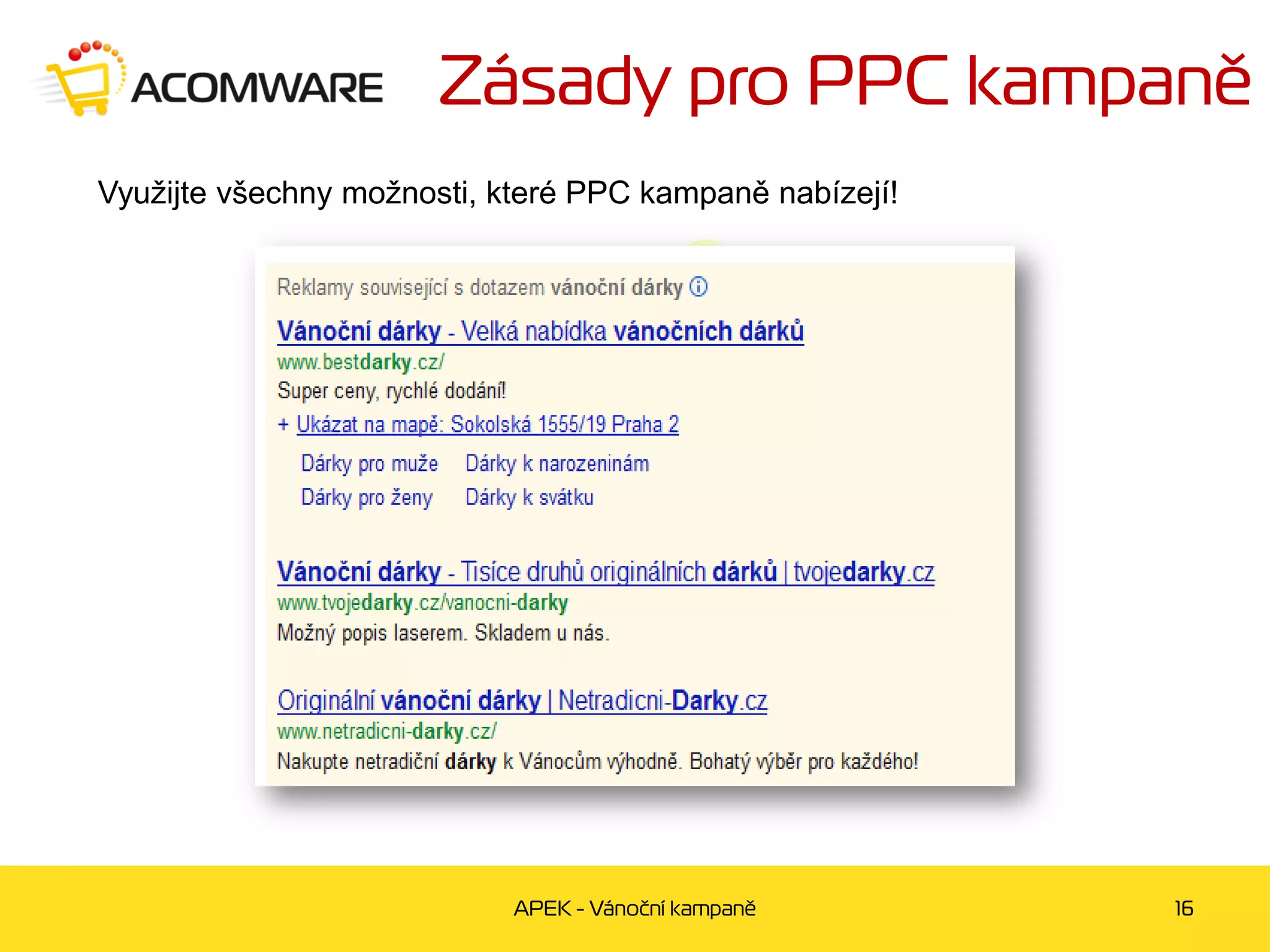 Využijte všechny možnosti, které PPC kampaně nabízejí!
 