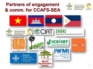 2
Partners of engagement
& comm. for CCAFS-SEA
 