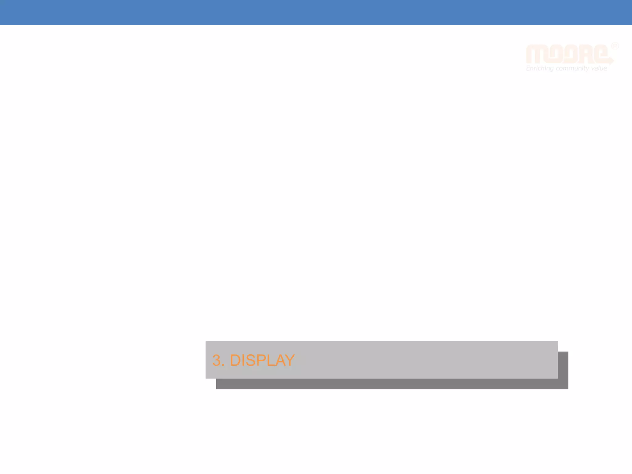 1. MARKET LANDSCAPE
3. DISPLAY
 