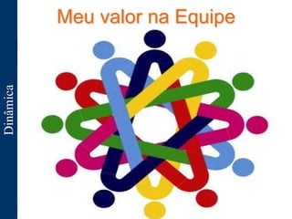 Meu valor na Equipe
Dinâmica
 