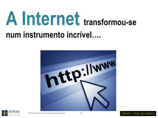 A Internet transformou-se
num instrumento incrível….




      Profesora Dra. Esmeralda Díaz-Aroca   20
 