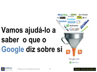 Vamos ajudá-lo a
saber o que o
Google diz sobre si

     Profesora Dra. Esmeralda Díaz-Aroca   42
 