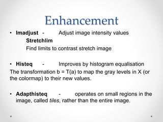 Imadjust Parameters Signal and image processing on satellite communication using MATLAB | PPTX