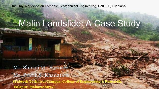 Case study on landslide picture