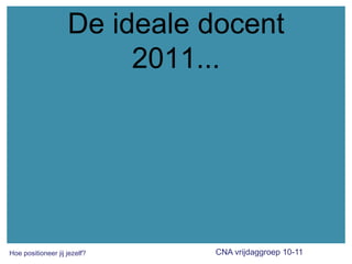 De ideale docent 2011...