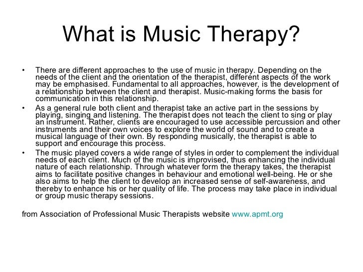 music as therapy essay