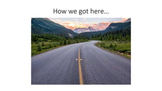 How we got here…
 