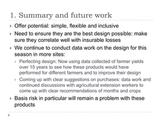 The potential for generic weather products and group contracts