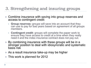 The potential for generic weather products and group contracts