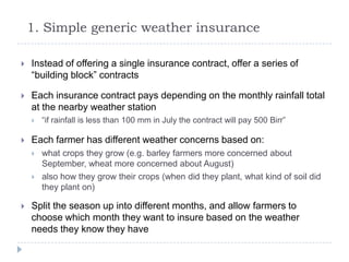 The potential for generic weather products and group contracts