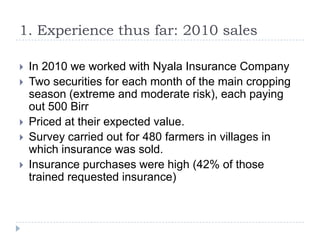 The potential for generic weather products and group contracts