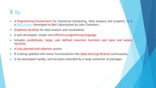 Workshop presentation hands on r programming | PPTX