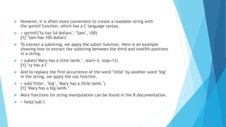 Workshop presentation hands on r programming | PPTX